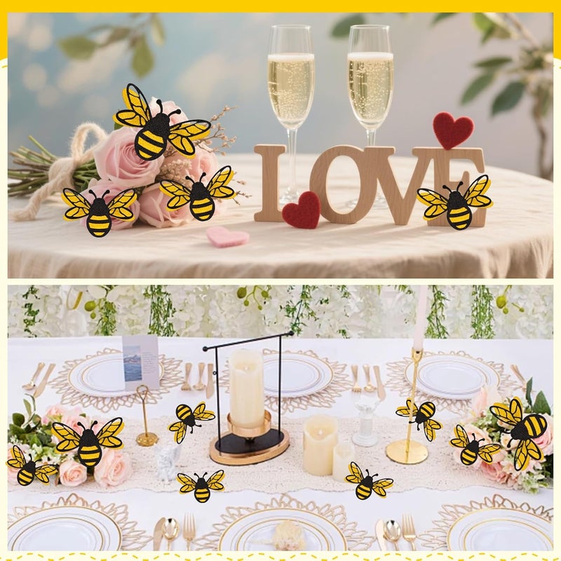 Pretwad 24 PCS 3D Bee Wall Stickers - 2 Size Realistic Honey Bee Decor, Tiny Bees Wall Decals Double Layer, Removable 3D Honey Bees Stickers for Home, Party,Crafts, Embellishments, Clings & Nursery - Image 5